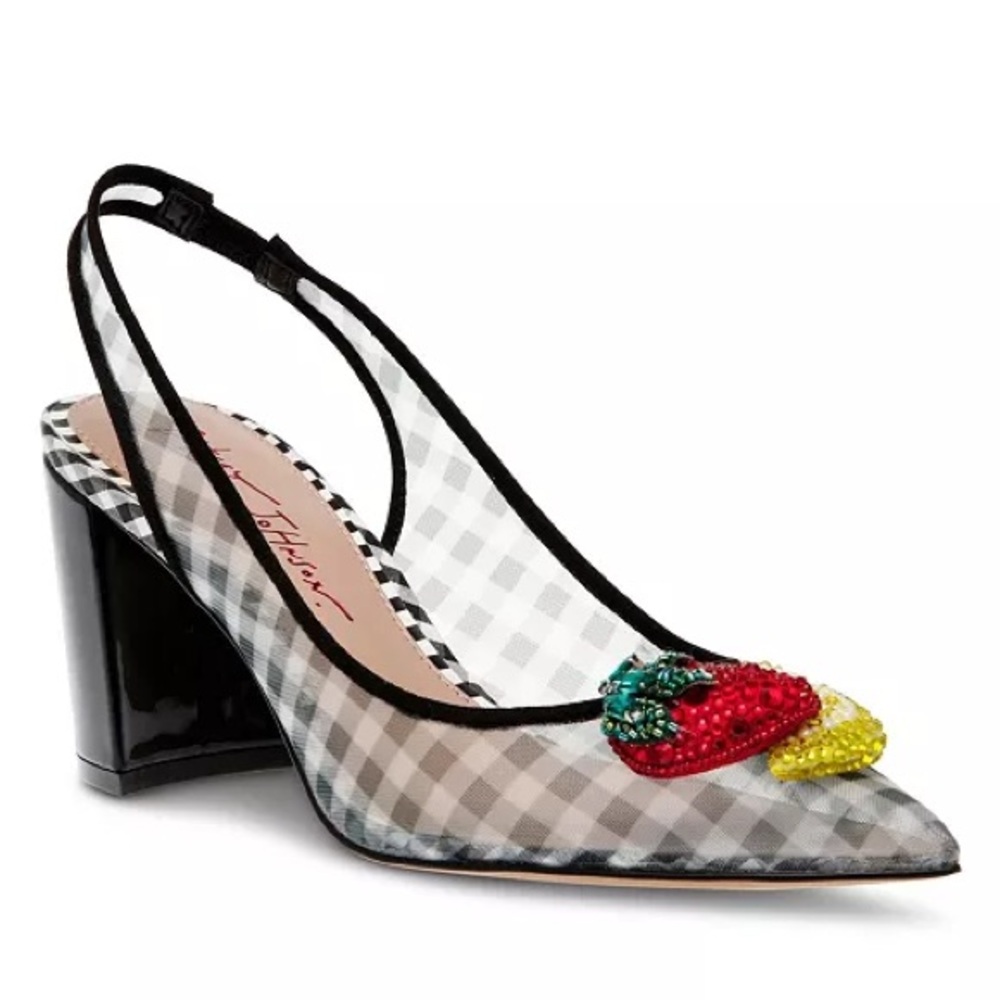 Betsey Johnson Women's Laney Fruit Slingback Mesh Pumps